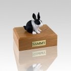 Black & White Small Rabbit Cremation Urn